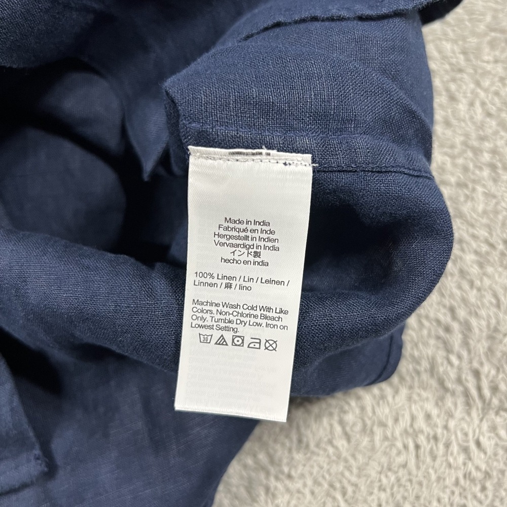 J Crew Shirt Womens 10T Blue Baird McNutt Irish Linen Classic Fit Button Up New - Picture 7 of 11